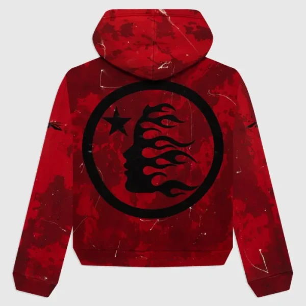 Hellstar Sports Red Tye-Dye Skull Hoodie