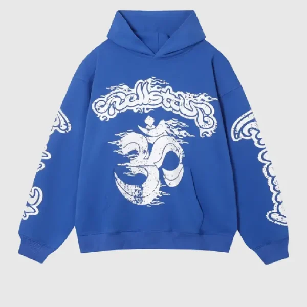 Hellstar Studios Records Yoga Hoodie Blue