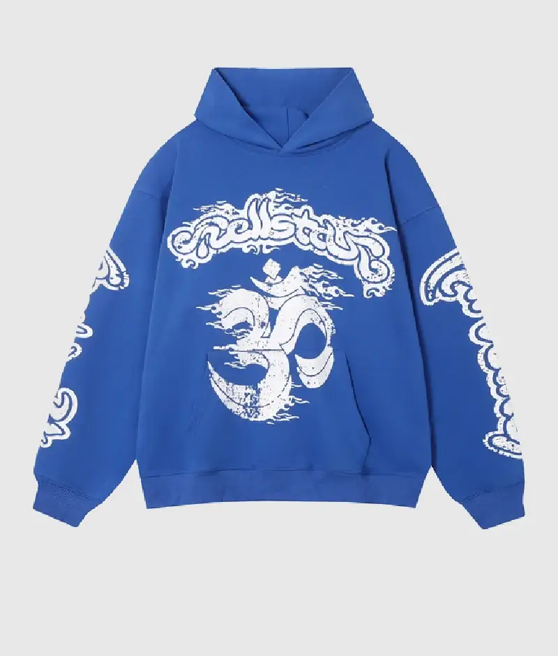 Hellstar Studios Records Yoga Hoodie Blue